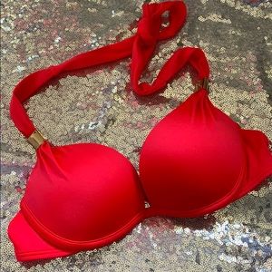VS Push Up Red Bikini Top